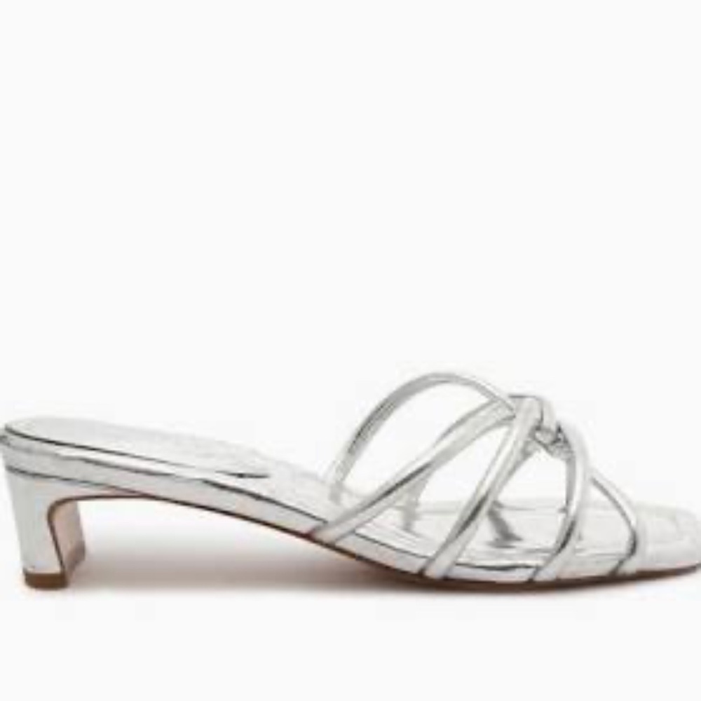Schutz NWT Size 8 SILVER RACHEL 38MM